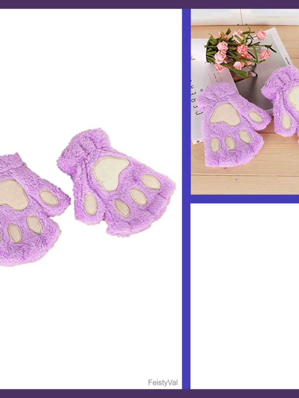 Plush Claw Paw Mitten Soft Winter Gloves Costume Accessory